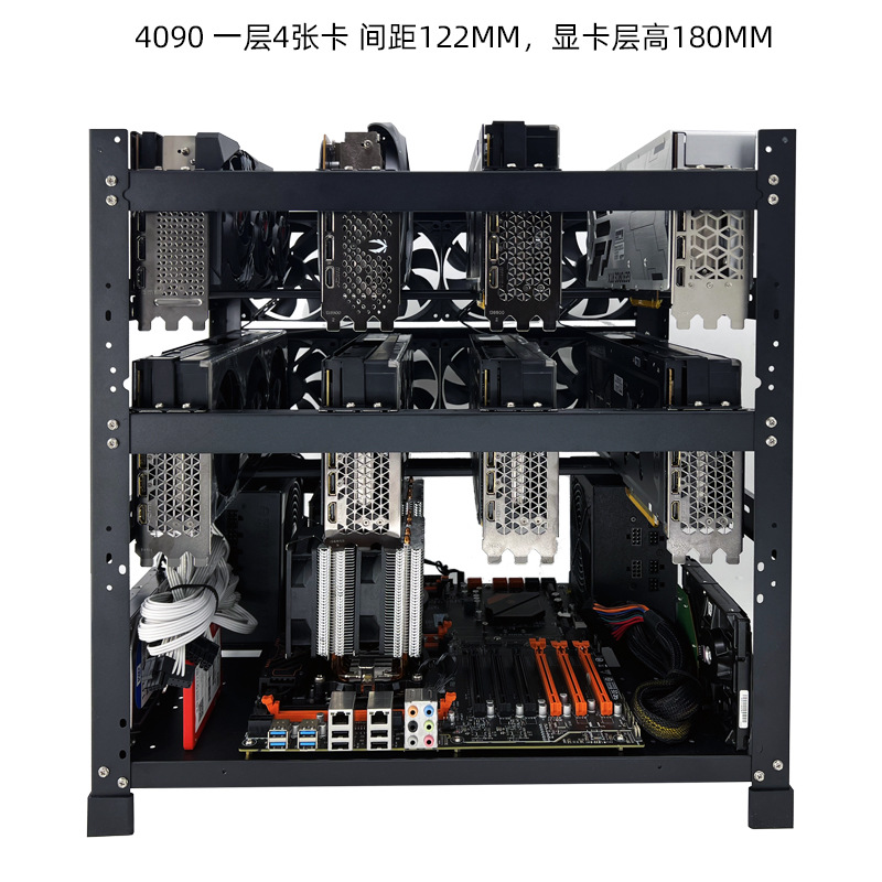 Stackable Open Air GPU Rack 6  - огляд і ціна Gpu Mining Rig Frame 8 Gpu