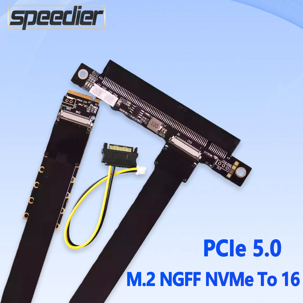 PCI-E 5.0 M.2 NGFF NVMe To X16 - огляд і ціна Pcie 5.0 Gpu Riser Cable