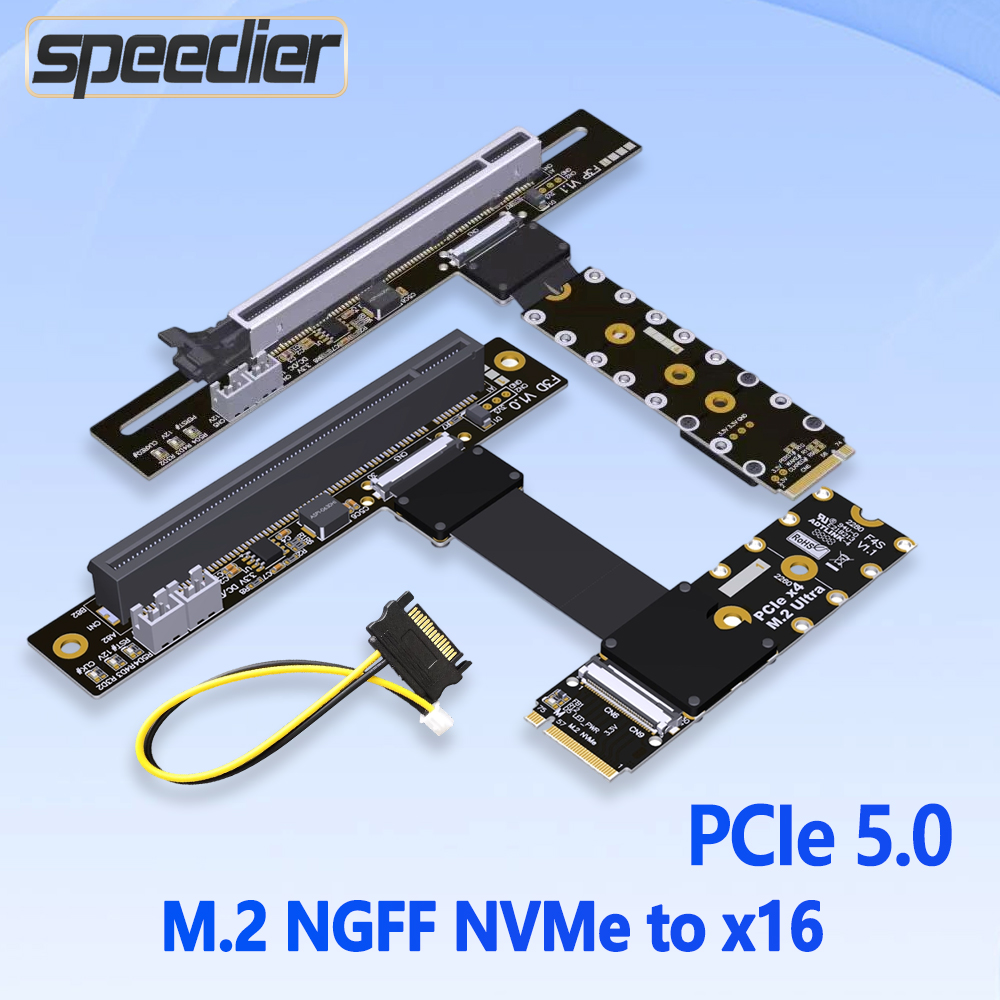 PCI-E 5.0 M.2 NGFF NVMe To X16 - огляд і ціна Pcie 5.0 Gpu Riser Cable