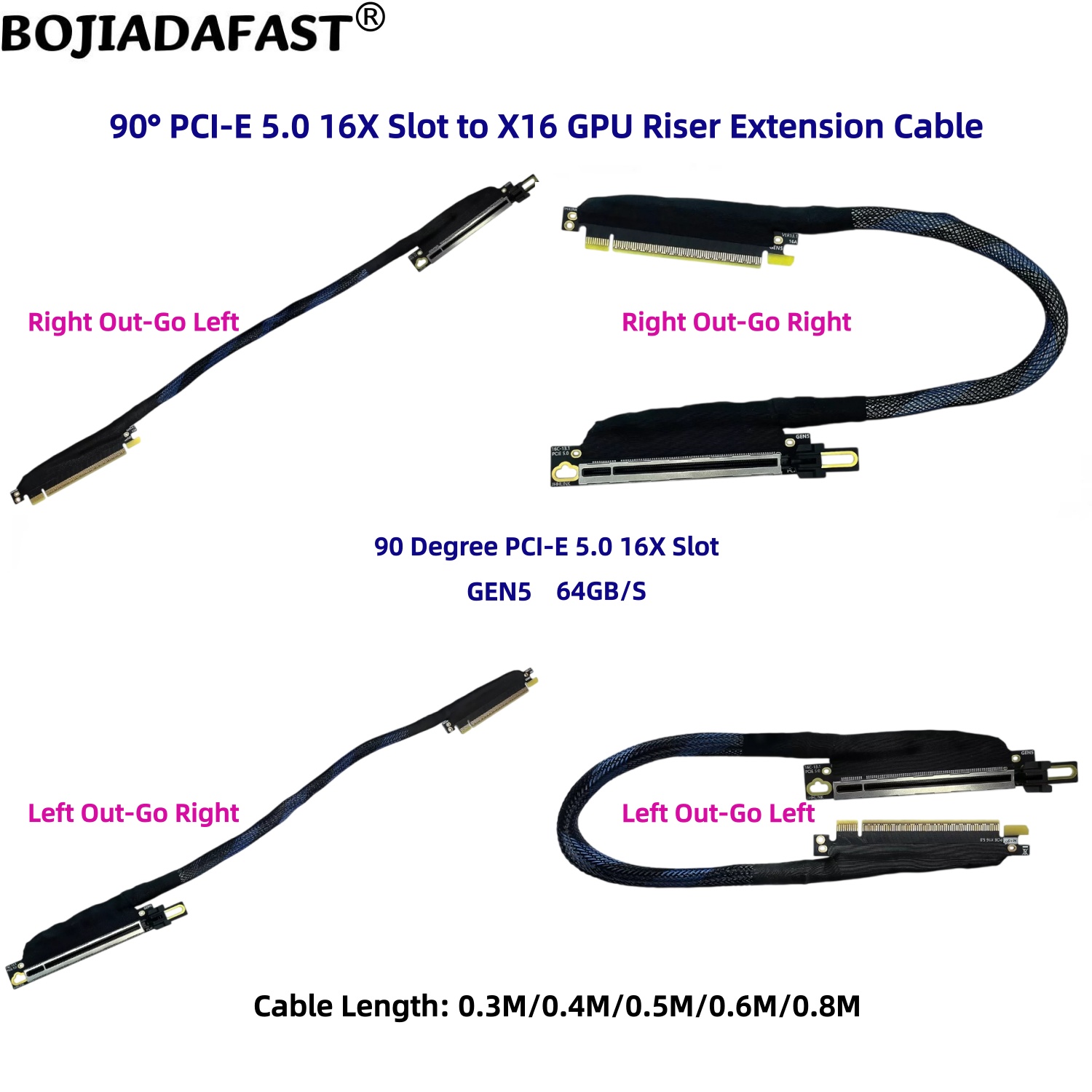 90 Degree PCI-E 5.0 16X to PCI - огляд і ціна Pcie 5.0 Gpu Riser Cable